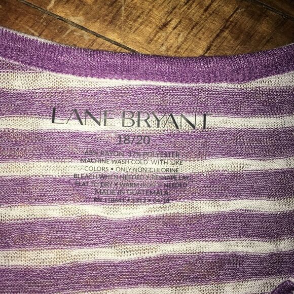 Lane Bryant 18/20 striped peasant flowy blouse - Picture 2 of 4